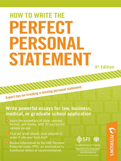 Cover image for How to Write the Perfect Personal Statement